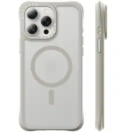 Ornarto - Magnetic for iPhone 15 Pro Case 6.1", Compatible with MagSafe | Slim Translucent Matte Cover - Stone Gray