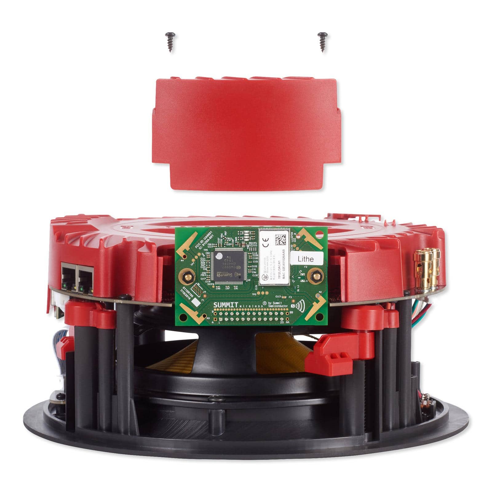 Lithe Audio - WiSA Module Bolt-On For Pro Series Wi-Fi Ceiling Speakers - Red