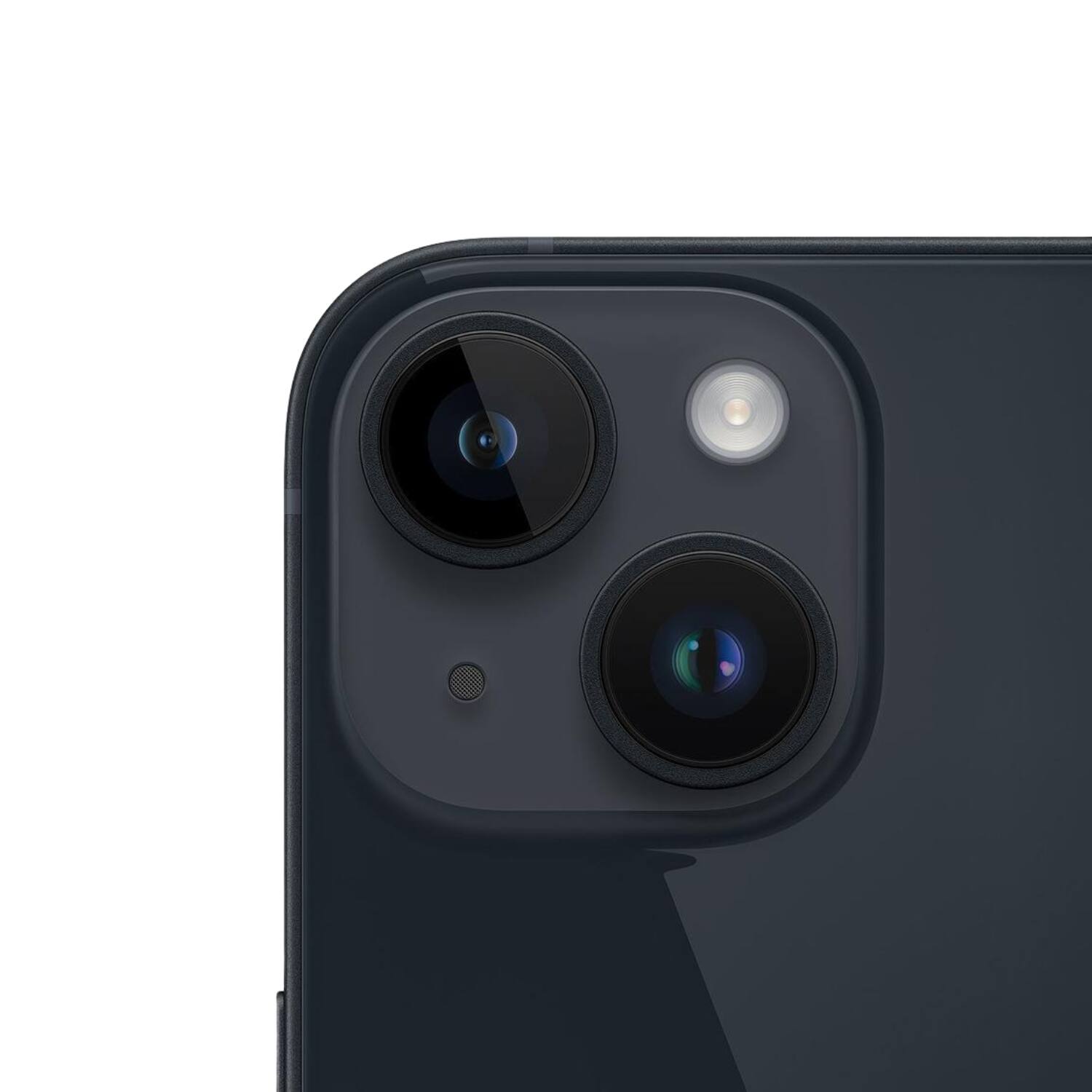 Back. Apple - iPhone 14 Plus A2632 (Fully Unlocked) 256GB Bundle with Pre-Installed Tempered Glass - Midnight.