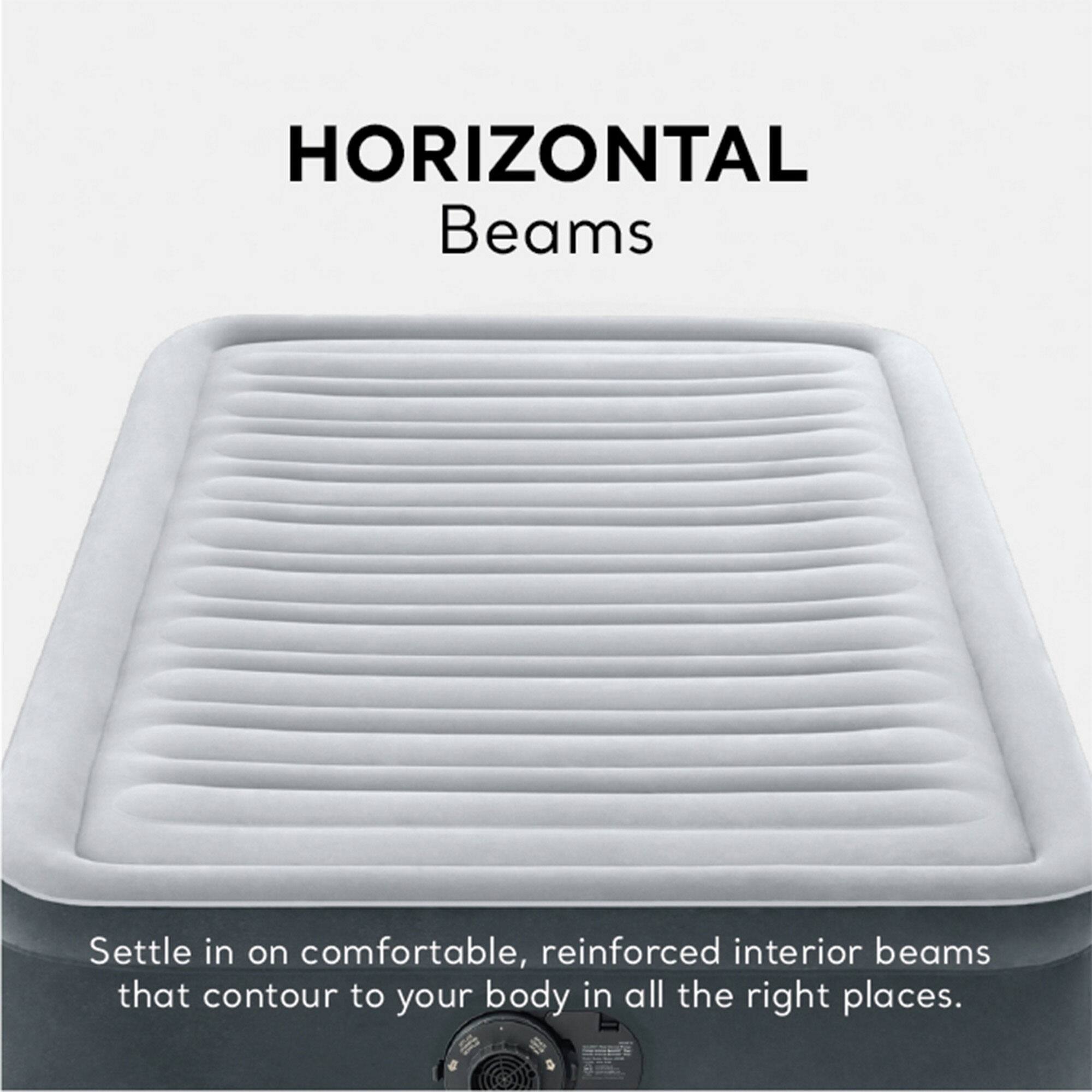 Intex - Comfort Deluxe Dura-Beam Plush Airbed Mattress with Pump, Twin (3 Pack) - Gray - Thumbnail 5