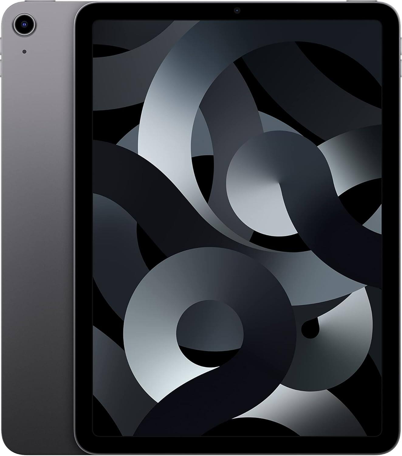 Front. Apple - iPad Air (5th Gen) - 64GB - Gray - Cellular - Gray.