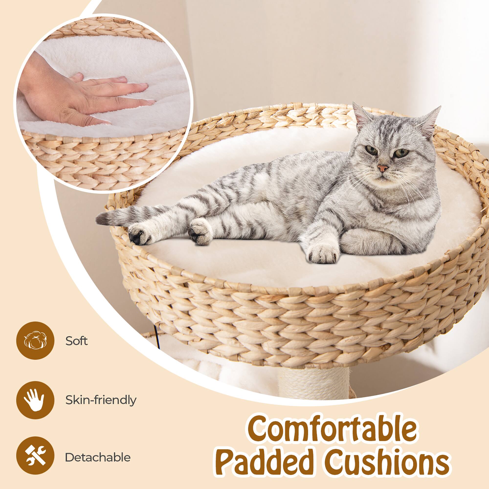 Comfortable Padded Cushions

- Soft
- Skin-friendly
- Detachable