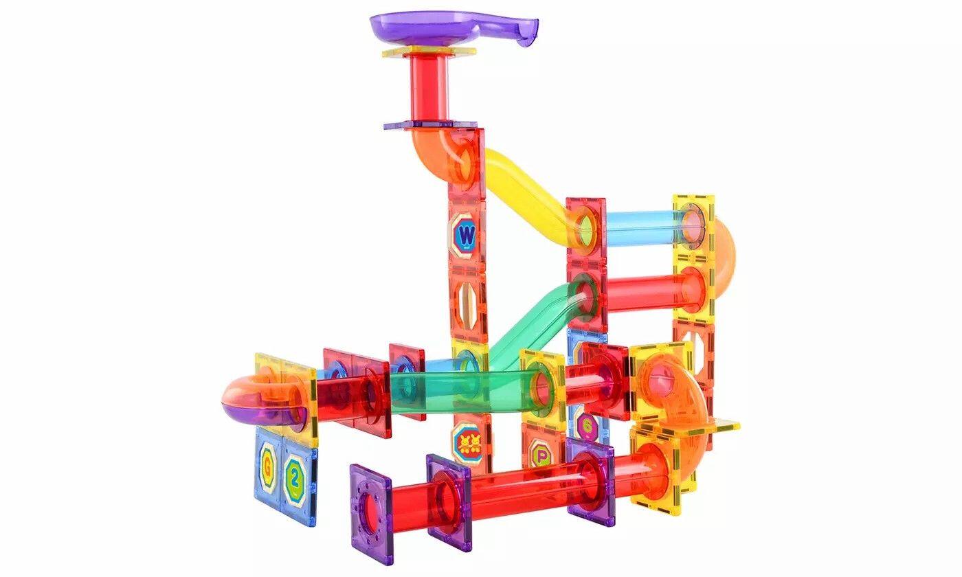 Alt View 2. Link - Link Kids Magnetic Building Blocks Tile Fantasy Castle Set - 108 Pc Educational Set for Creativity - Multicolored.