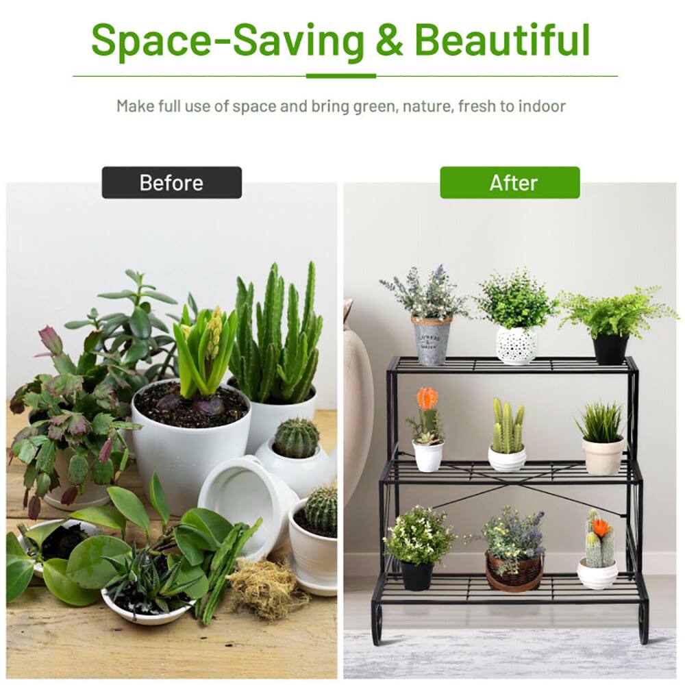 Space-Saving & Beautiful  
Make full use of space and bring green, nature, fresh to indoor  

Before  
After
