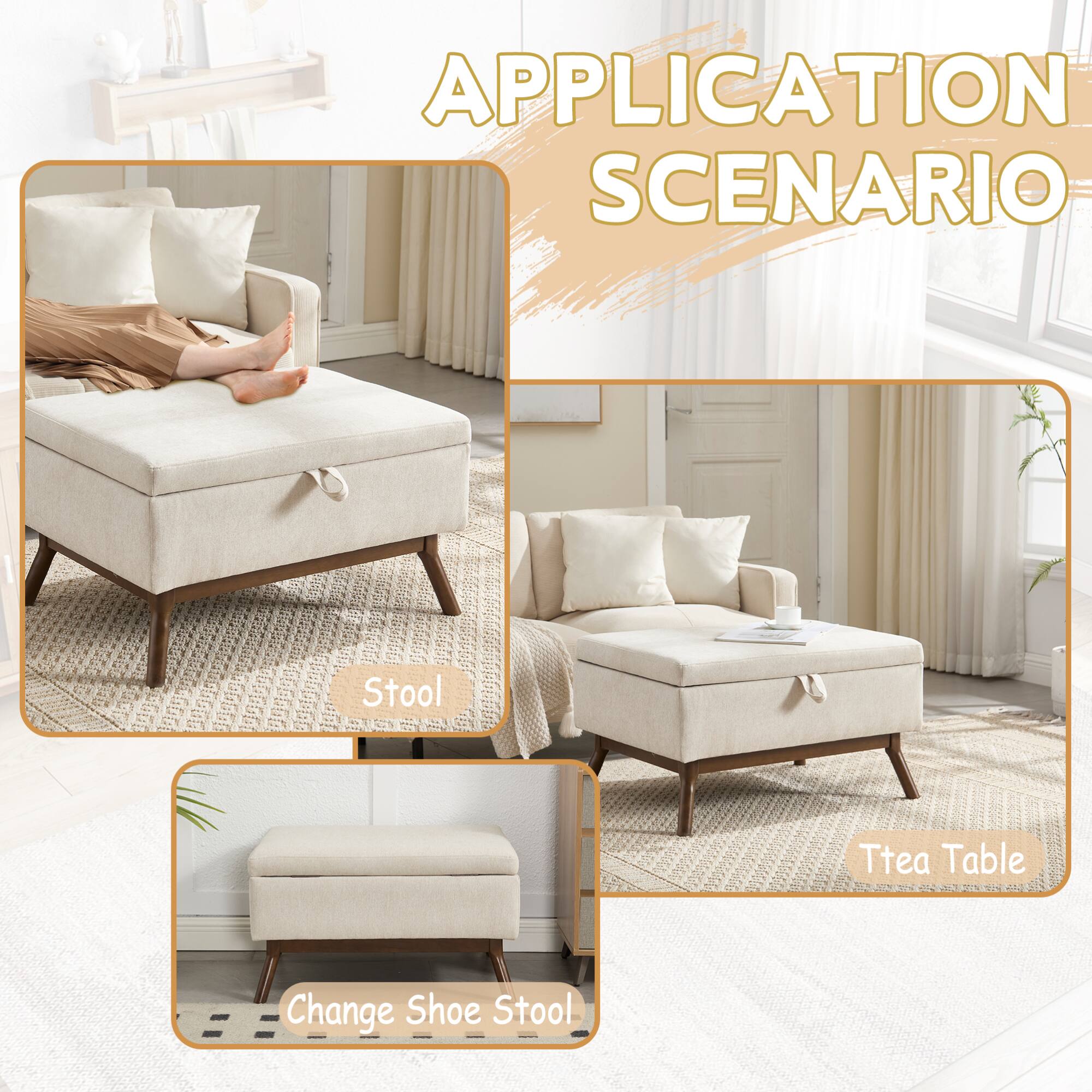 APPLICATION SCENARIO

- Stool
- Ttea Table
- Change Shoe Stool