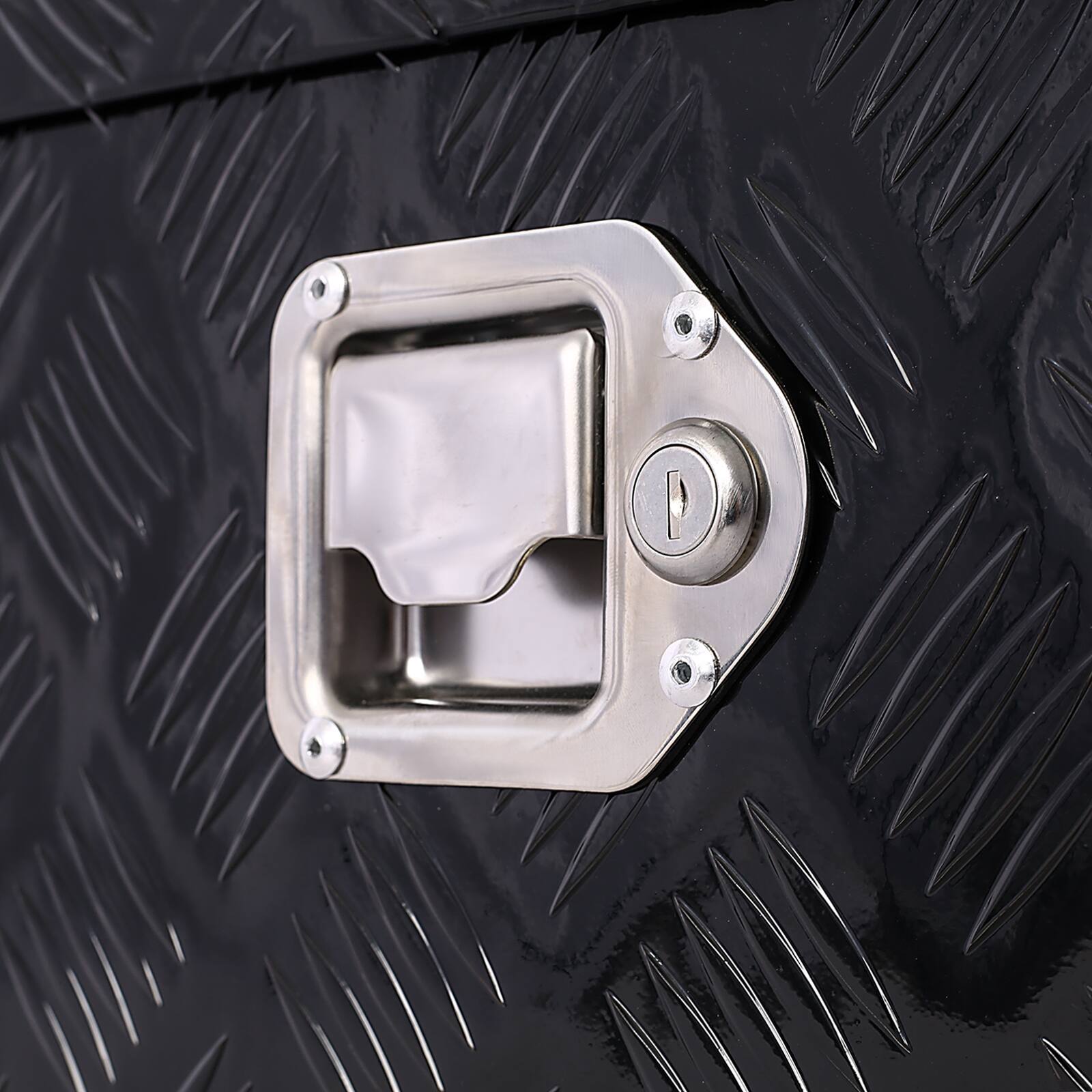 Alt View 2. APRILSOUL - 30 Inch Aluminum Truck Tool Box Lightweight Corrosion Resistant Versatile Mounting - Black.