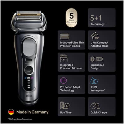Braun Series 9 Pro+ 9677cc Wet/Dry Electric Razor with 6 in 1 Braun Series 9 Pro+ 9677cc Wet/Dry Electric Razor with 6 in 1