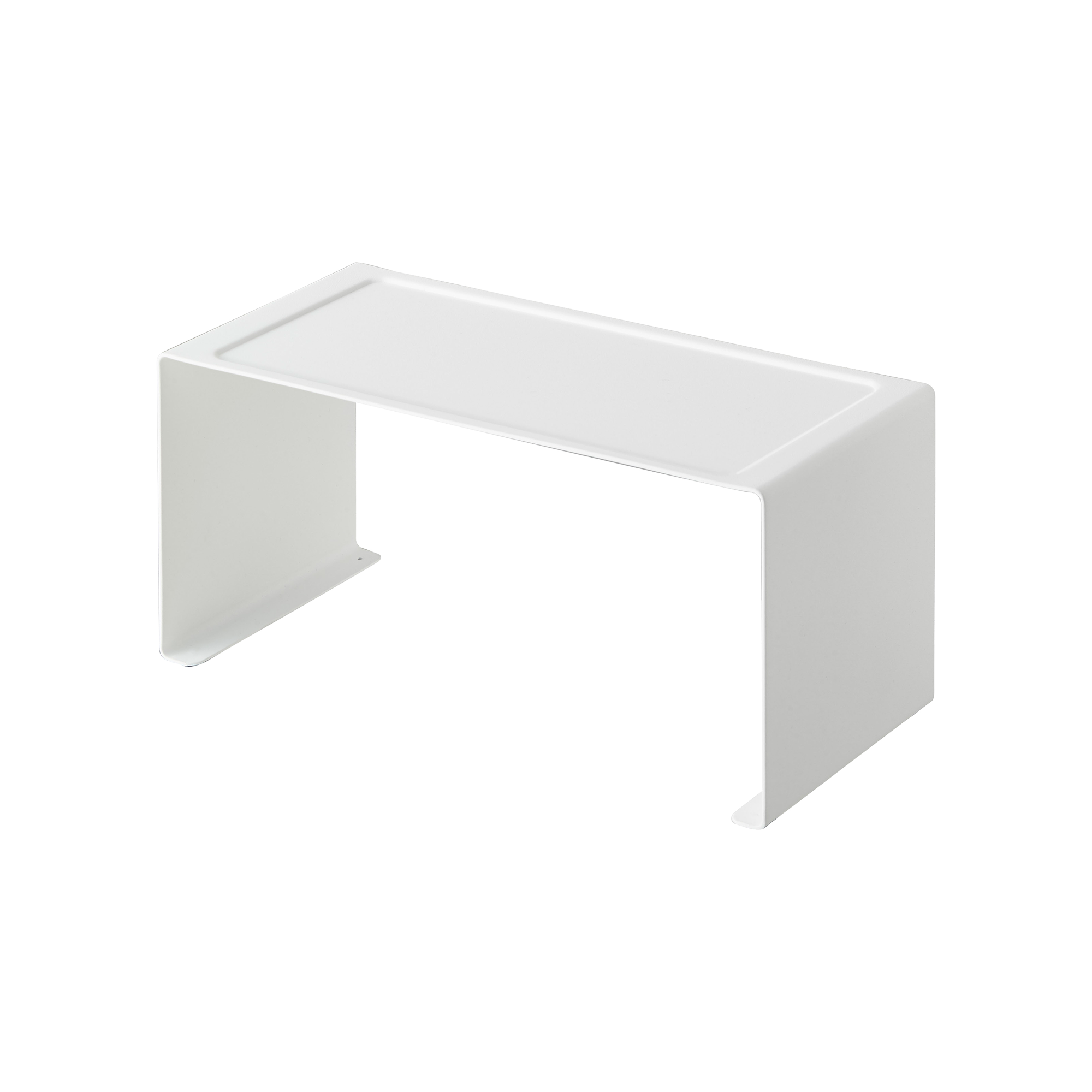 Angle. Yamazaki Home - Stackable Countertop Shelf - Two Sizes - Steel - Black.