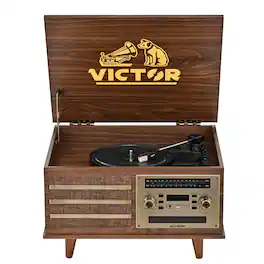 Victor Audio - Monroe 8-in-1 Music Center - Walnut