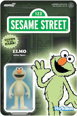 Super7 - Sesame Street - ReAction Figures Exclusive - Elmo (Glow) - COLLECTIBLES - Multicolor