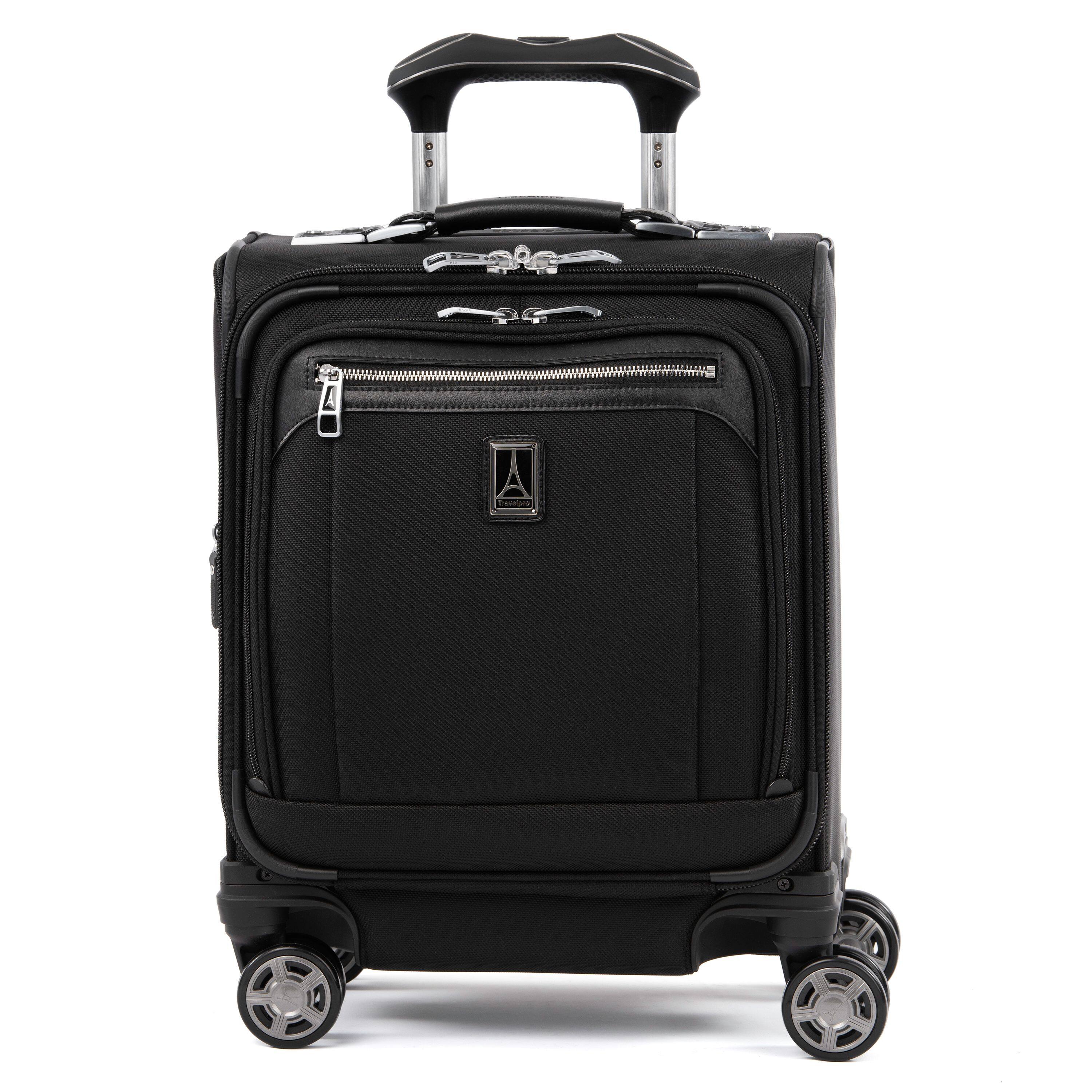 Front. Travelpro - Travelpro Platinum Elite Underseat Spinner Tote Bag with USB Port - Shadow Black.