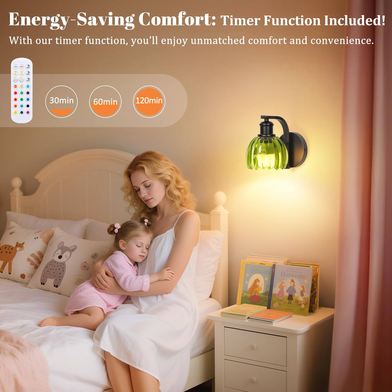 Energy-Saving Comfort: Timer Function Included!  
With our timer function, you'll enjoy unmatched comfort and convenience.  

30min 60min 120min