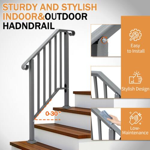 STURDY AND STYLISH INDOOR & OUTDOOR HANDRAIL

- Easy to Install
- Stylish Design
- 0-30° Low-Maintenance
