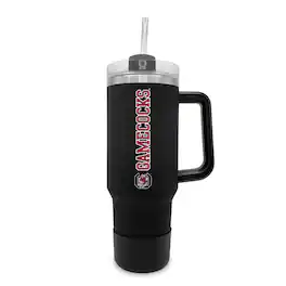 The Fanatic Group - South Carolina Gamecocks 40oz. Stainless Tumbler with Handle & Removable Straw - Black