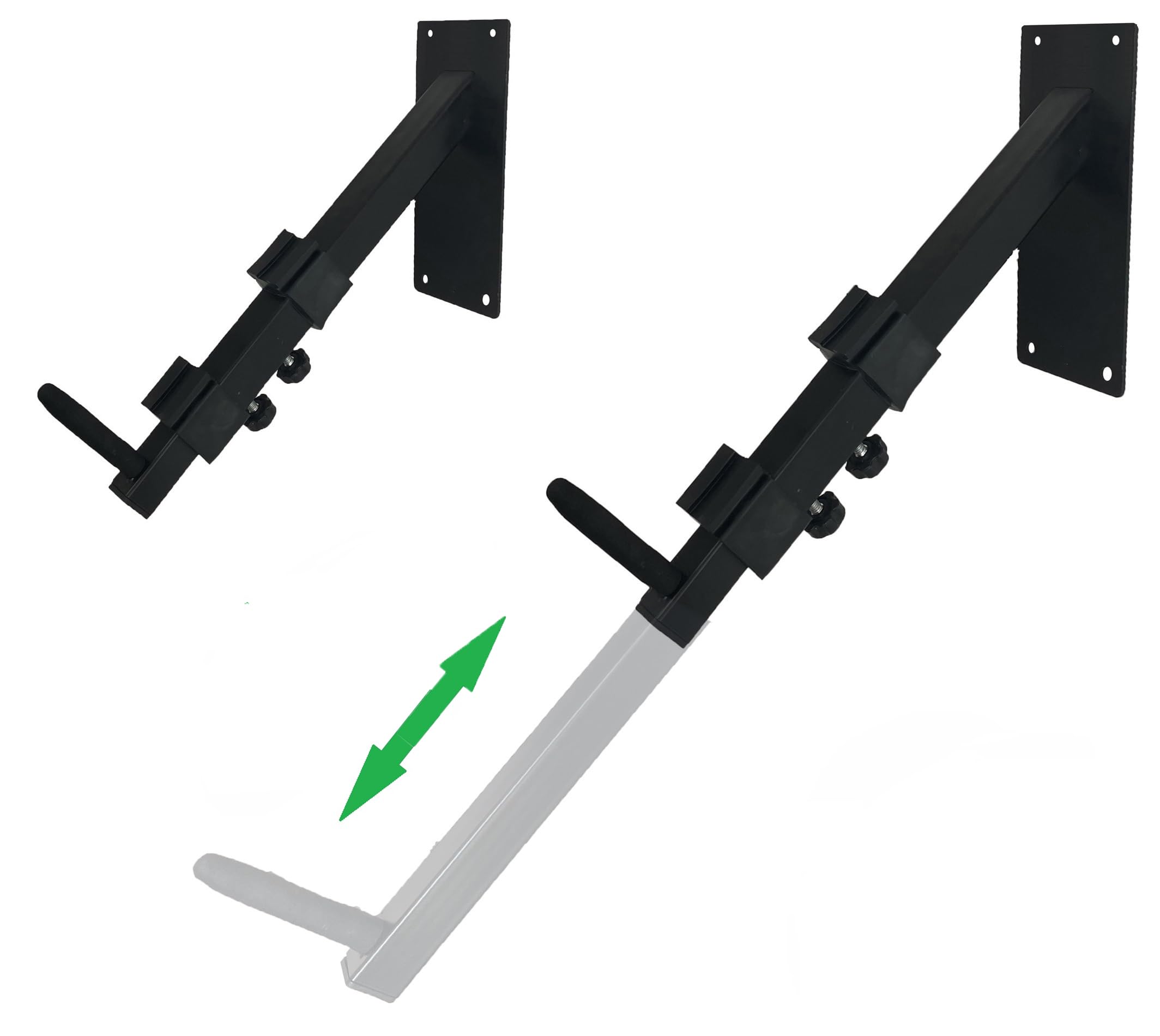 Alt View 1. MAGICAL RUBS - Musical Stand Mount Arms Adjustable Wall Mounts Piano Telescoping From 10" To 16"(pair) - Default.