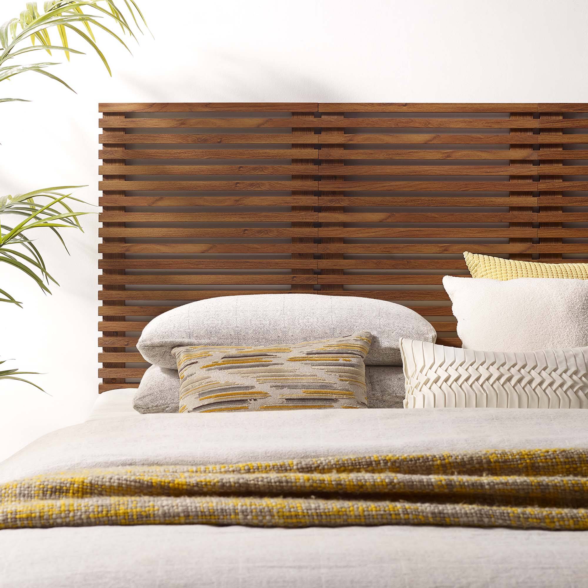 Alt View 3. Modway - Render Wall Mount Queen Headboard by Modway - Brown.