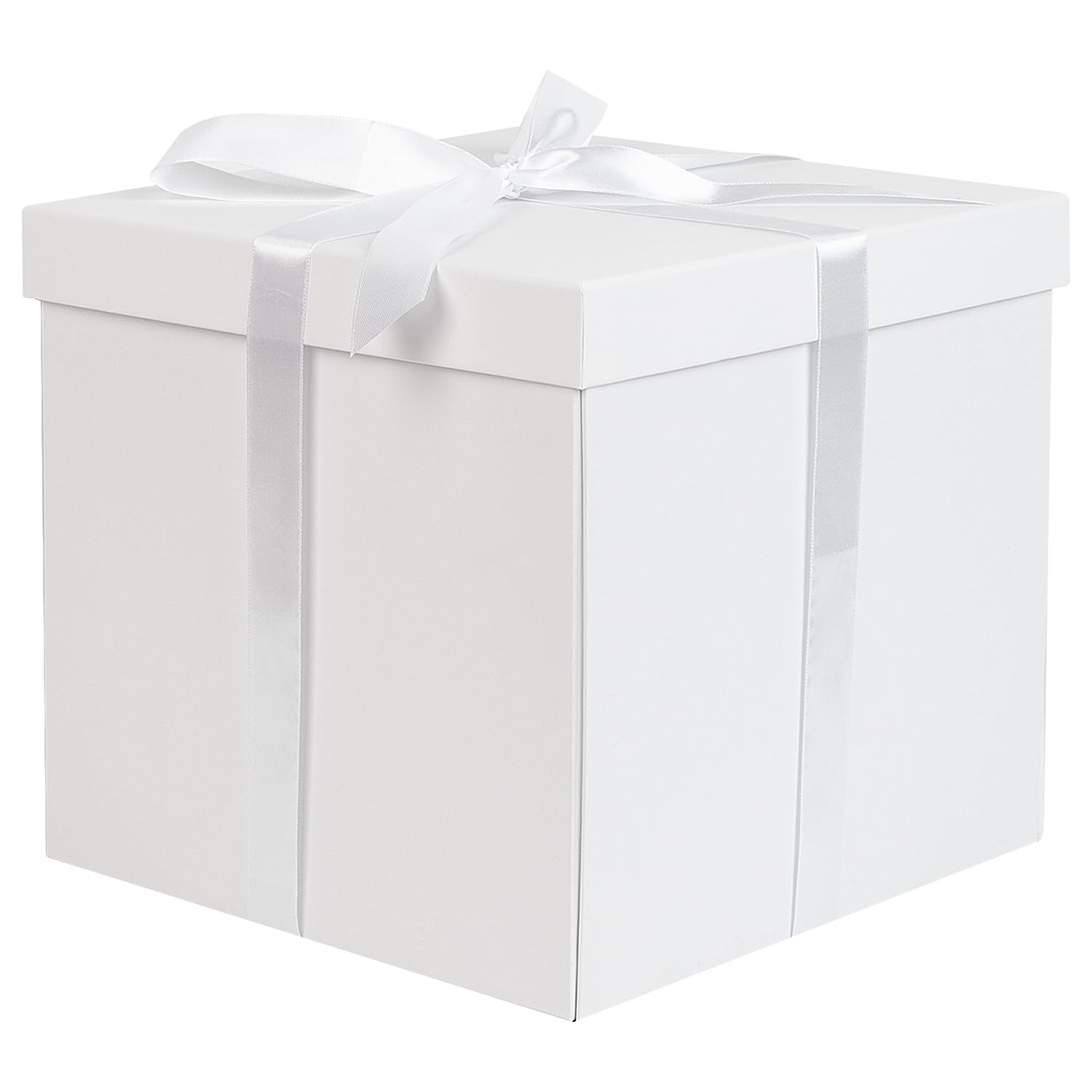 Alt View 1. Paradigms Interiors - 10" Large Gift Box With Lid And Ribbon White Paper Filler For Birthday Wedding Valentine's Day Mother's Ann... - Gold Christmas.