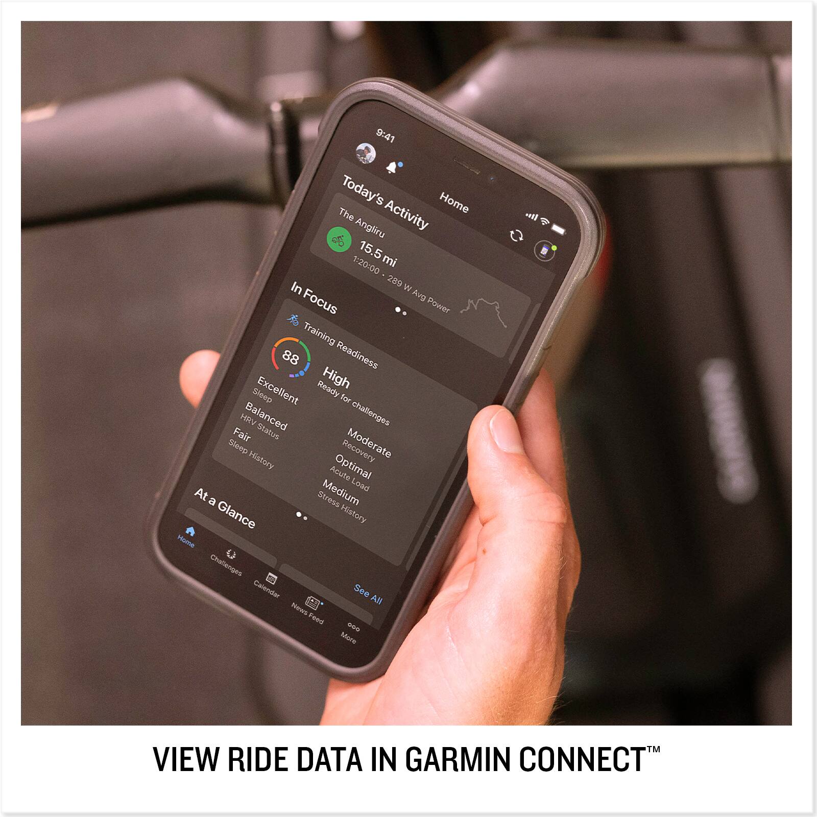 View Ride Data in Garmin Connect.