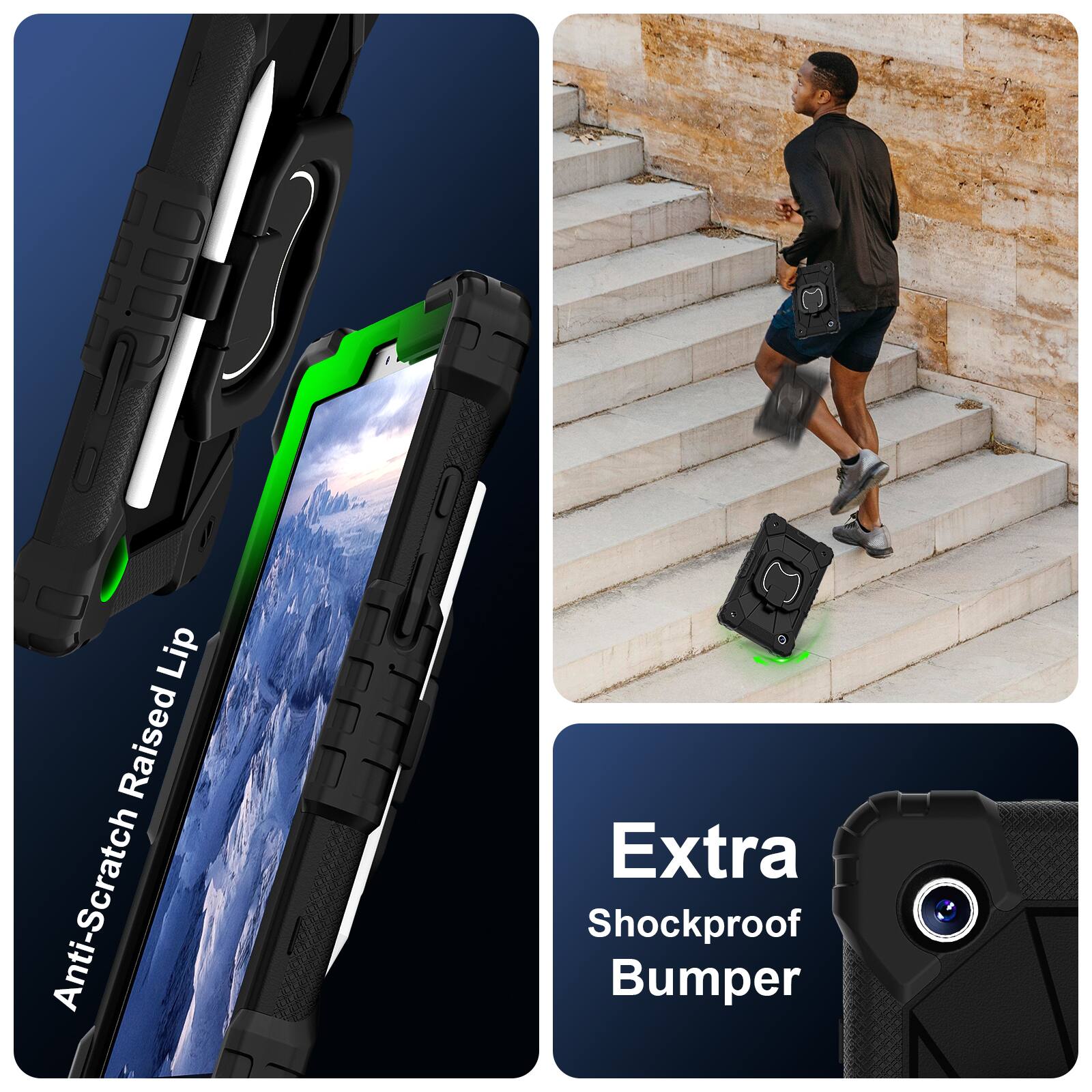 Lip Raised Anti-Scratch Extra Shockproof Bumper

Anti-Scratch Raised Lip

Extra Shockproof Bumper