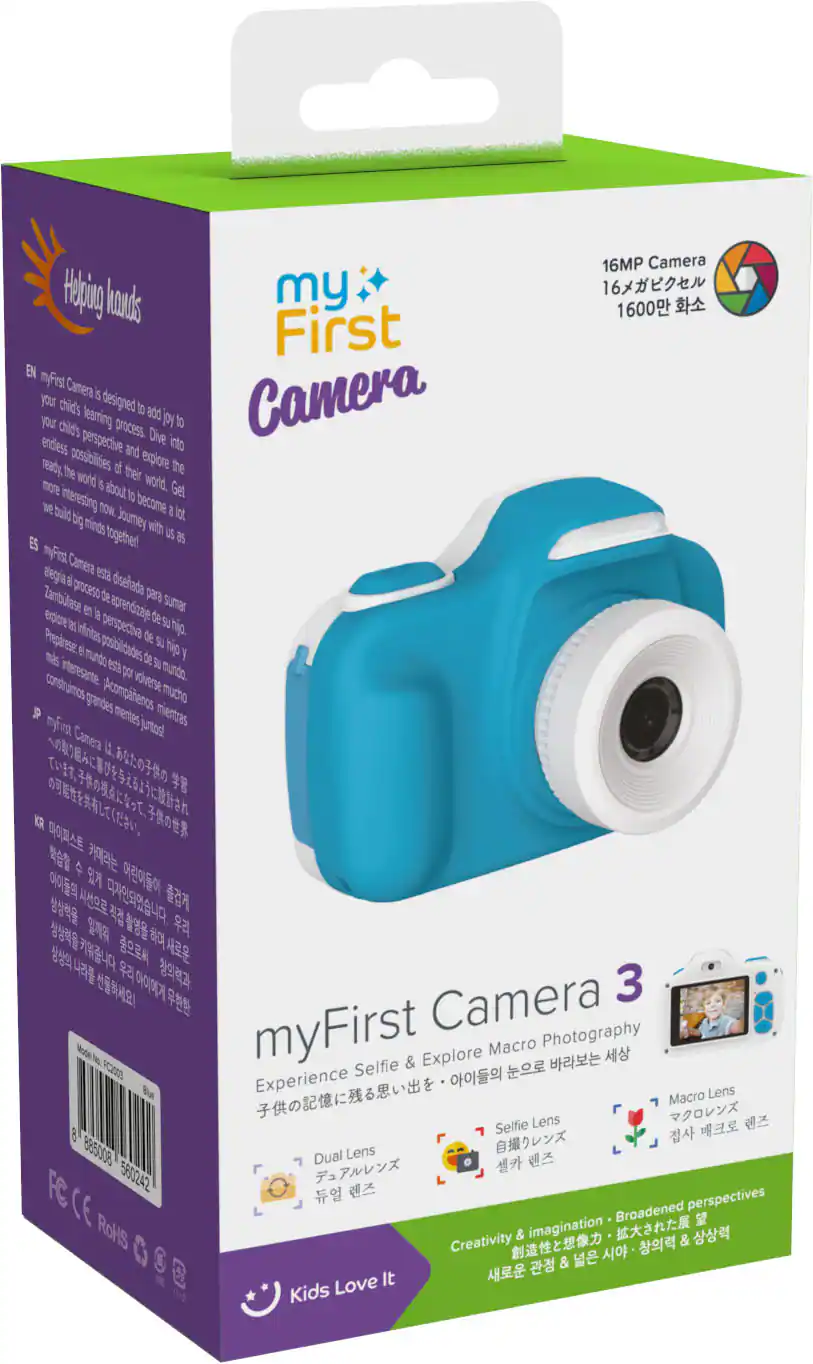 My First Camera Packing myFirst Camera 3 Digital Camera for Kids with Extra Selfie Lens 16MP HD ...