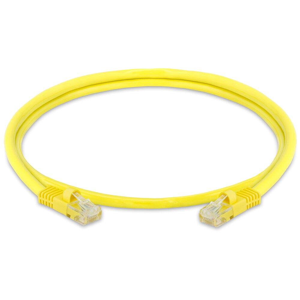 Angle. Cmple.com - Cmple - 10 Pack Cat5e Ethernet Cable 3ft Internet Cables, RJ45 Connectors 1Gbps LAN Patch Cord 350Mhz Wire - Yellow - Yellow.
