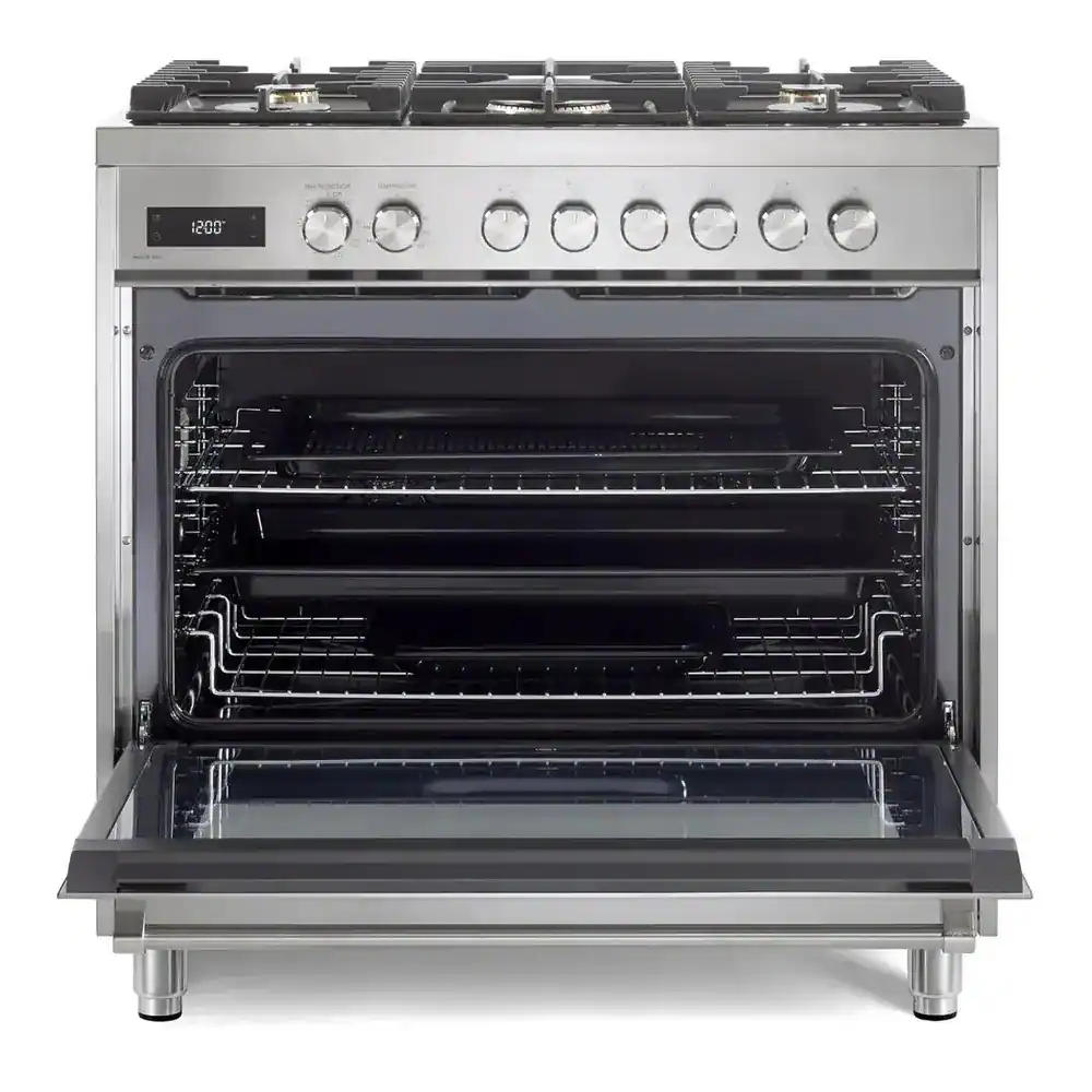 Alt View 1. Verona - Verona 36 inch Ultima Collection Dual Fuel Range with 5 Sealed Burners, 5 cu. ft. Oven Capacity (Stainless Steel) - Stainless Steel.