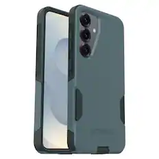 Front. OtterBox - Commuter Series Hard Shell for Samsung Galaxy S25 - Green.