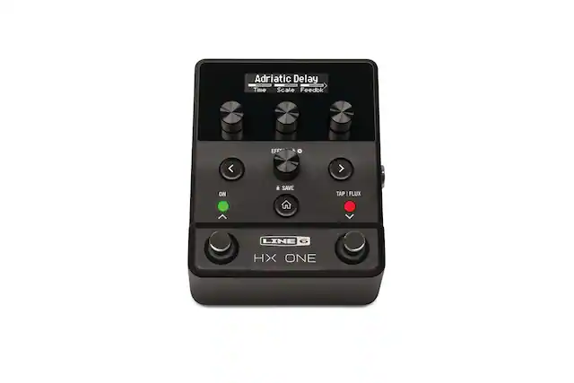 Adriatic Delay
Time Scale Feedback
EFF ON SAVE TAP I FLUX
LINE 6 HX ONE