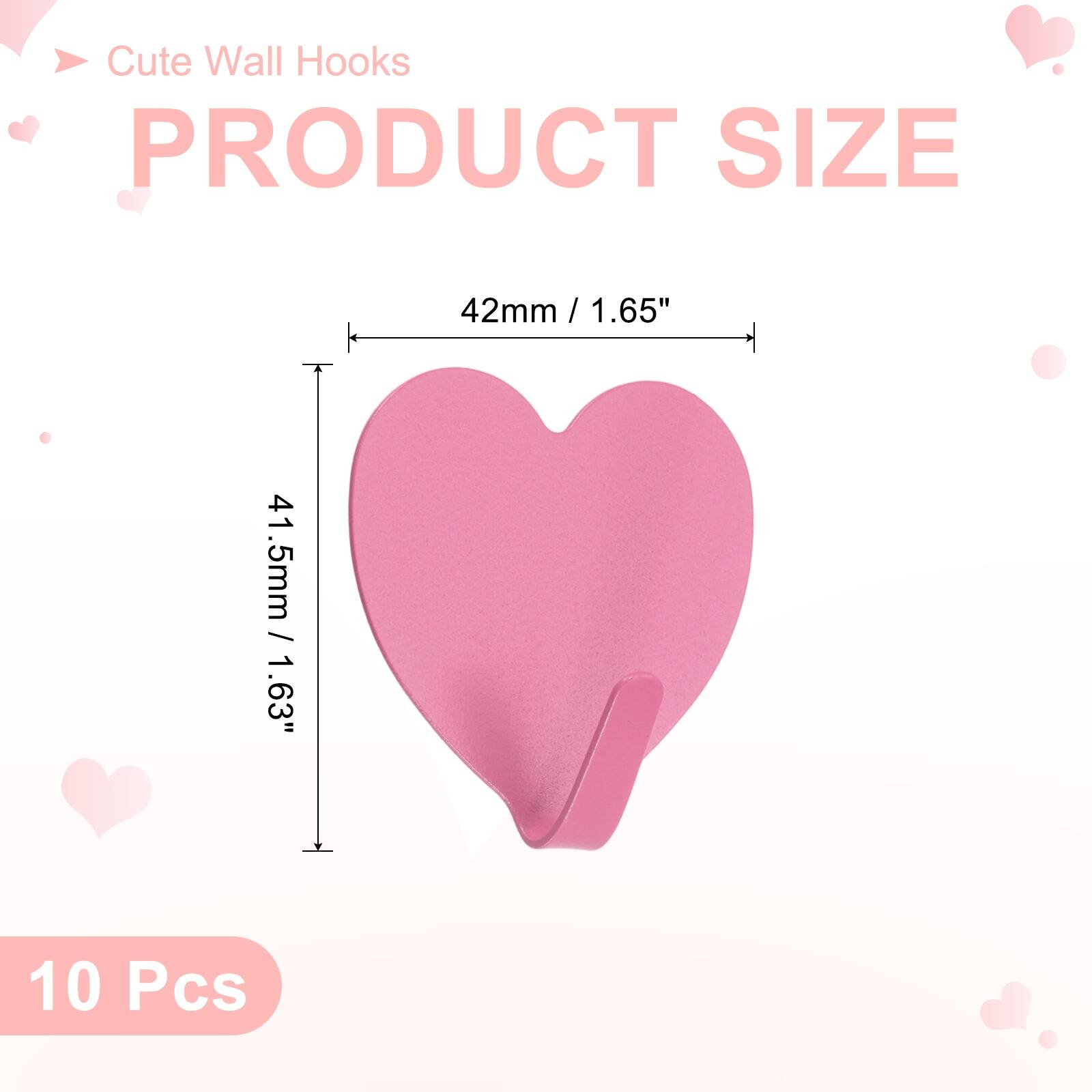 Cute Wall Hooks

PRODUCT SIZE

42mm / 1.65"  
41.5mm / 1.63"  

10 Pcs
