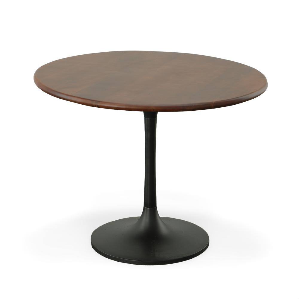 Alt View 2. Carolina Chair & Table - Alden Wood Top 40" Round Dining Table - Elm/Black - Blue.