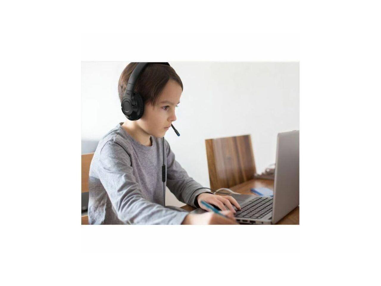 Alt View 1. Belkin - Belkin SoundForm Inspire high-quality Wired Over-Ear Headset for Kids - Black - Black.