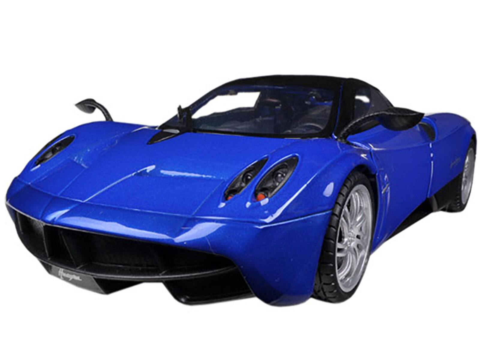 Alt View 1. Motormax - Pagani Huayra Blue with Black Top 1/18 Diecast Model Car by Motormax.