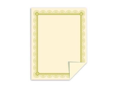Alt View 2. Southworth - Premium Spiro Design Certificates, 8.5" x 11", Ivory/Gold, 15/Pack (CTP2V) - Ivory/Gold.