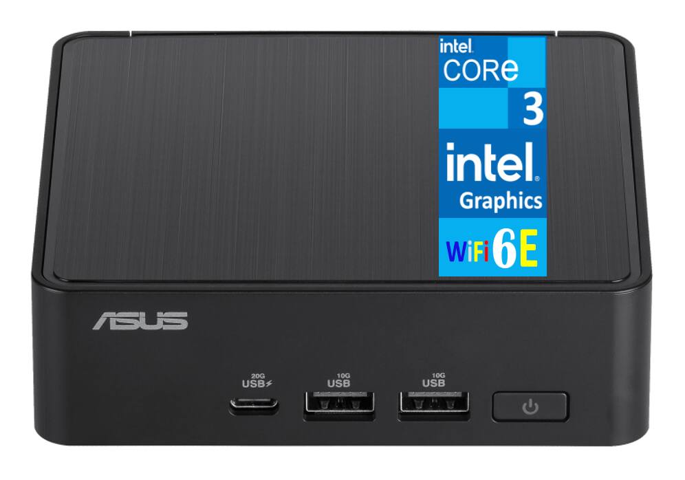 Intel Core 3  
Intel Graphics  
WiFi 6E  
ASUS  
20G USB  
10G USB  
10G USB