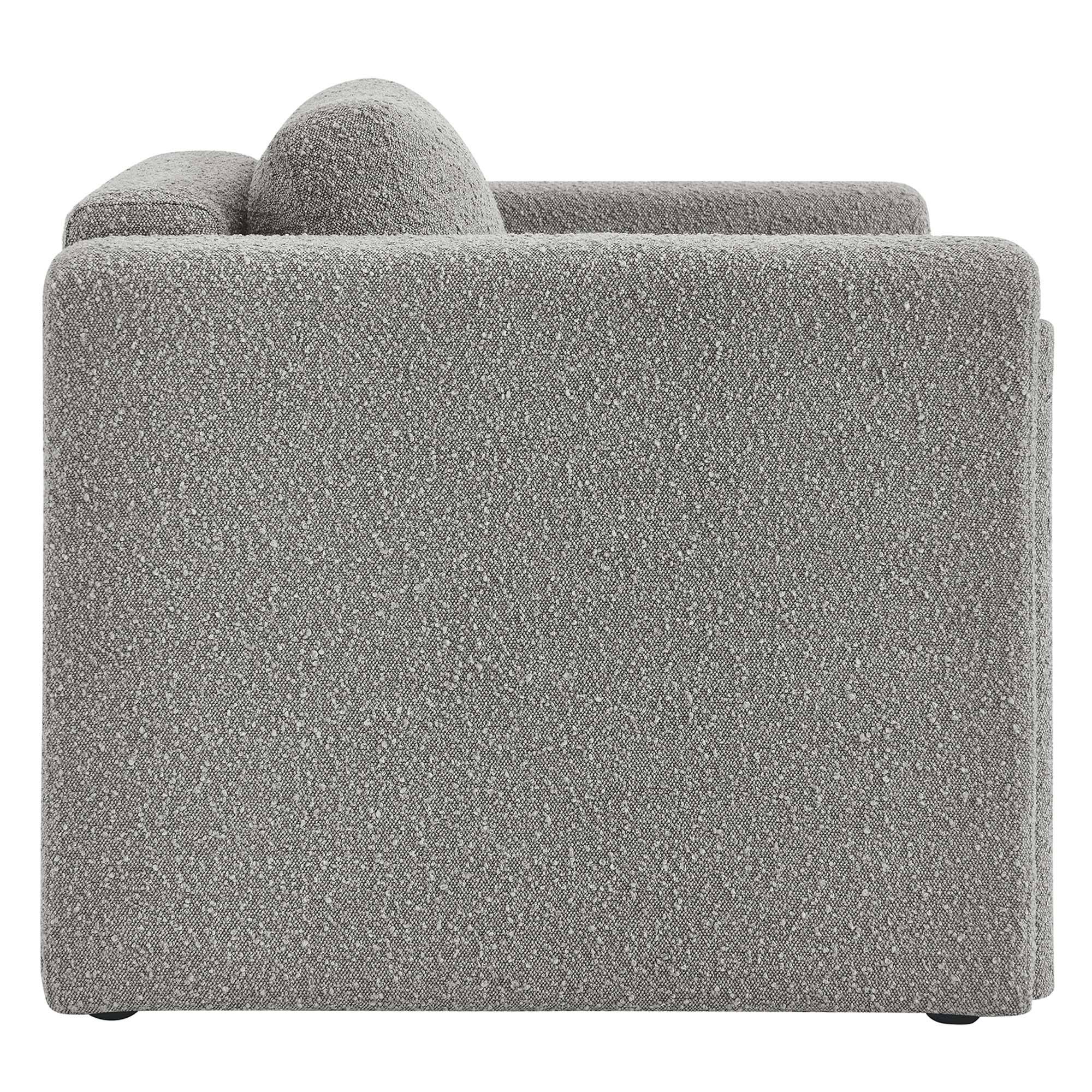 Alt View 2. Modway - Visible Boucle Fabric Armchair by Modway - Light Gray.