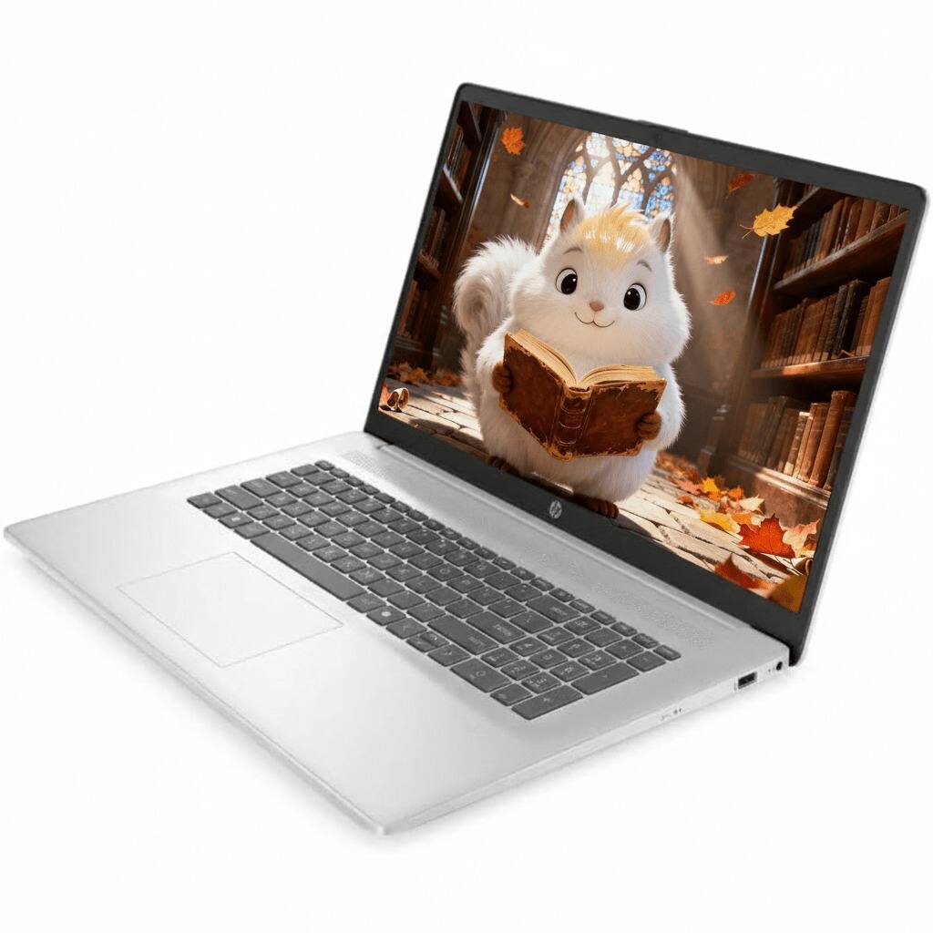 Alt View 1. HP - HP 17.3" HD Touch Laptop - Intel Core Ultra7 255U - 32GB RAM - 1TB SSD - BacklitKB - Fingerprint - Win 11 Pro - Blue.