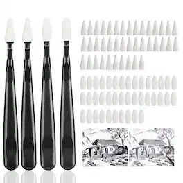 AGPtek - 44 Pcs Sketch Drawing Tools Sketch Wipe Scrapers - Black