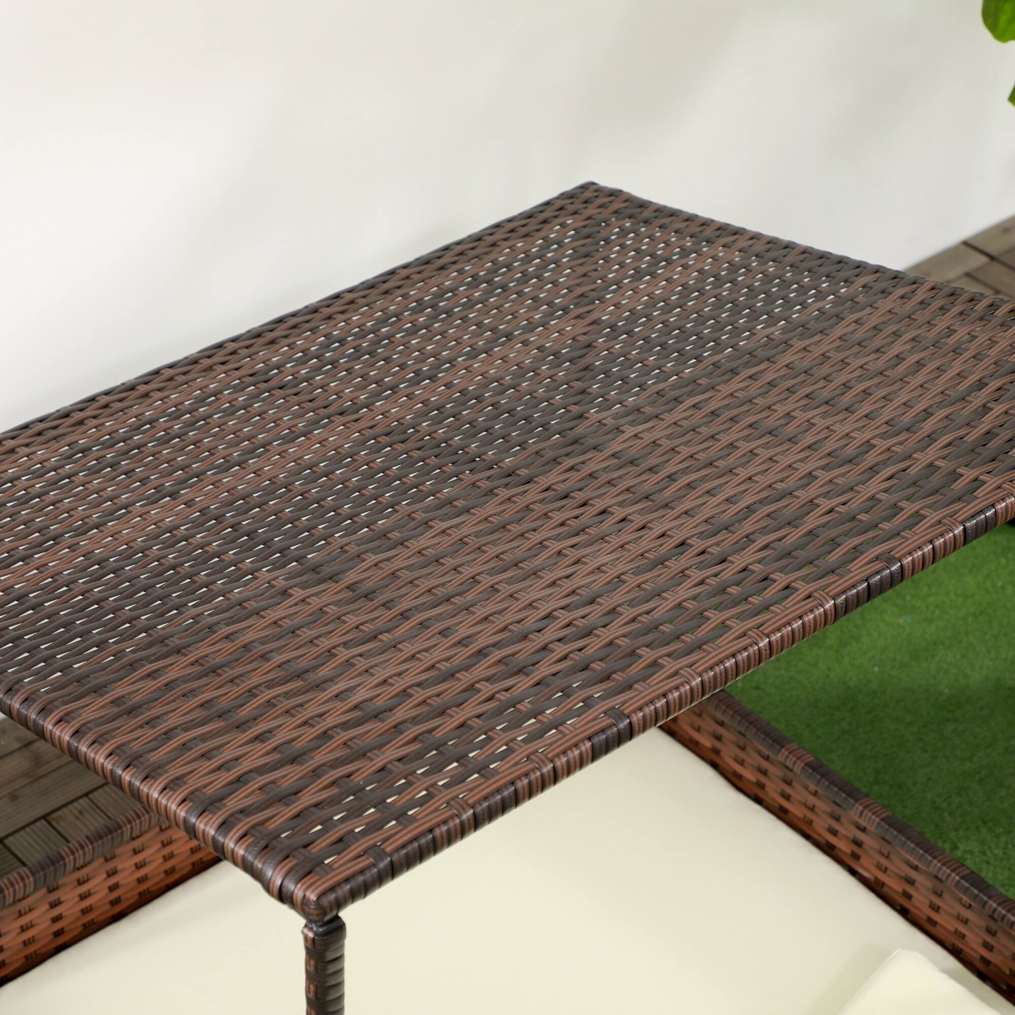 Alt View 8. Pawhut - Dog Bed, Extendable Wicker Dog Bed with Roof - Mixed-Brown.