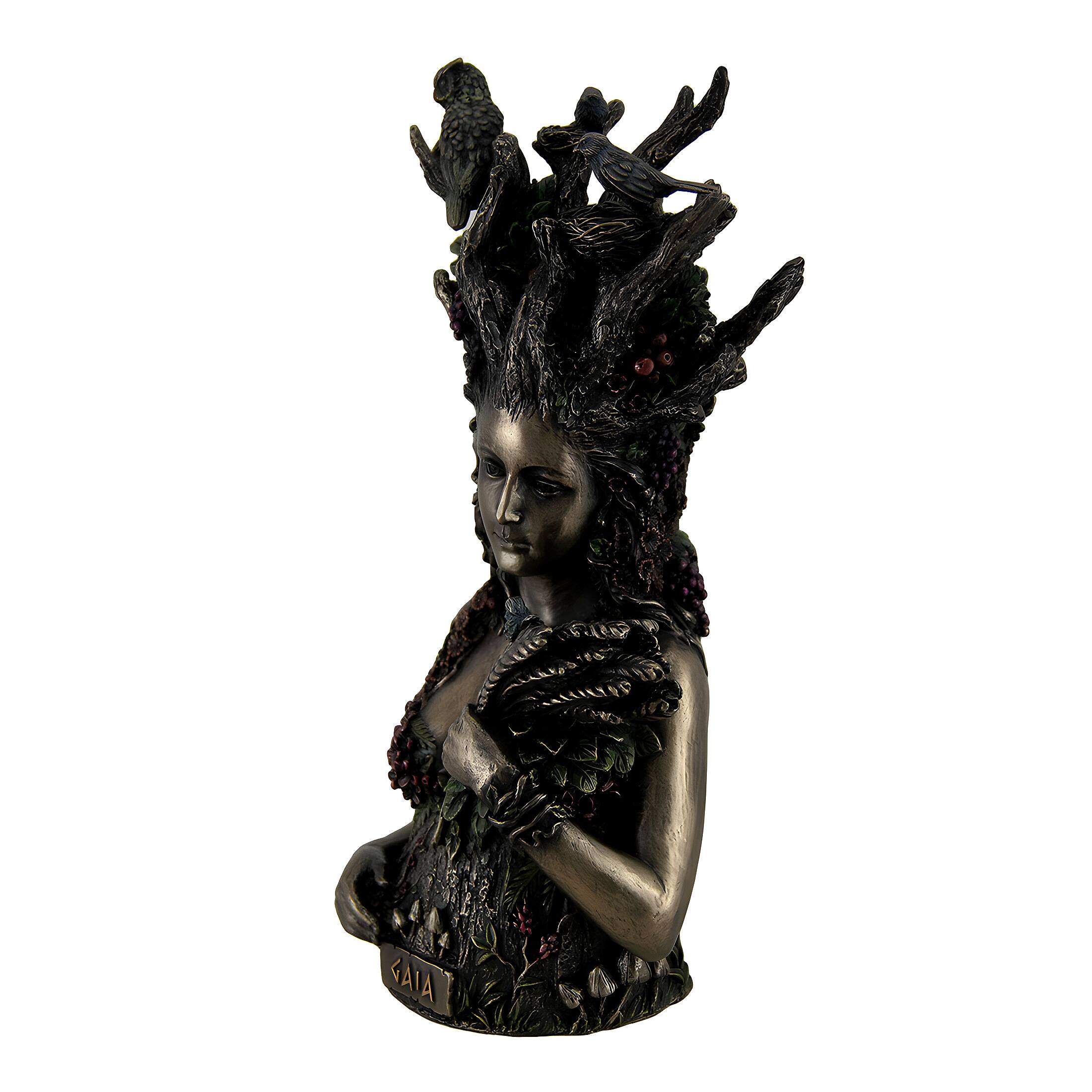 Alt View 1. Veronese Design - Statue of Gaia Greek Mother Earth Goddess & Ancestral Mother of All Life - Bronze.
