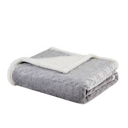 Gracie Mills - Villarreal Oversized Plush Throw Blanket - Gray