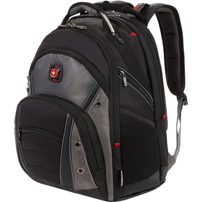 Wenger - Synergy 27305140 Carrying Case (Backpack) for 15.4" to 16" Notebook - Shock Absorbing Shoulder Strap - Black/Gray