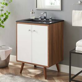Modway - Transmit Bathroom Vanity Basin Included - White Black