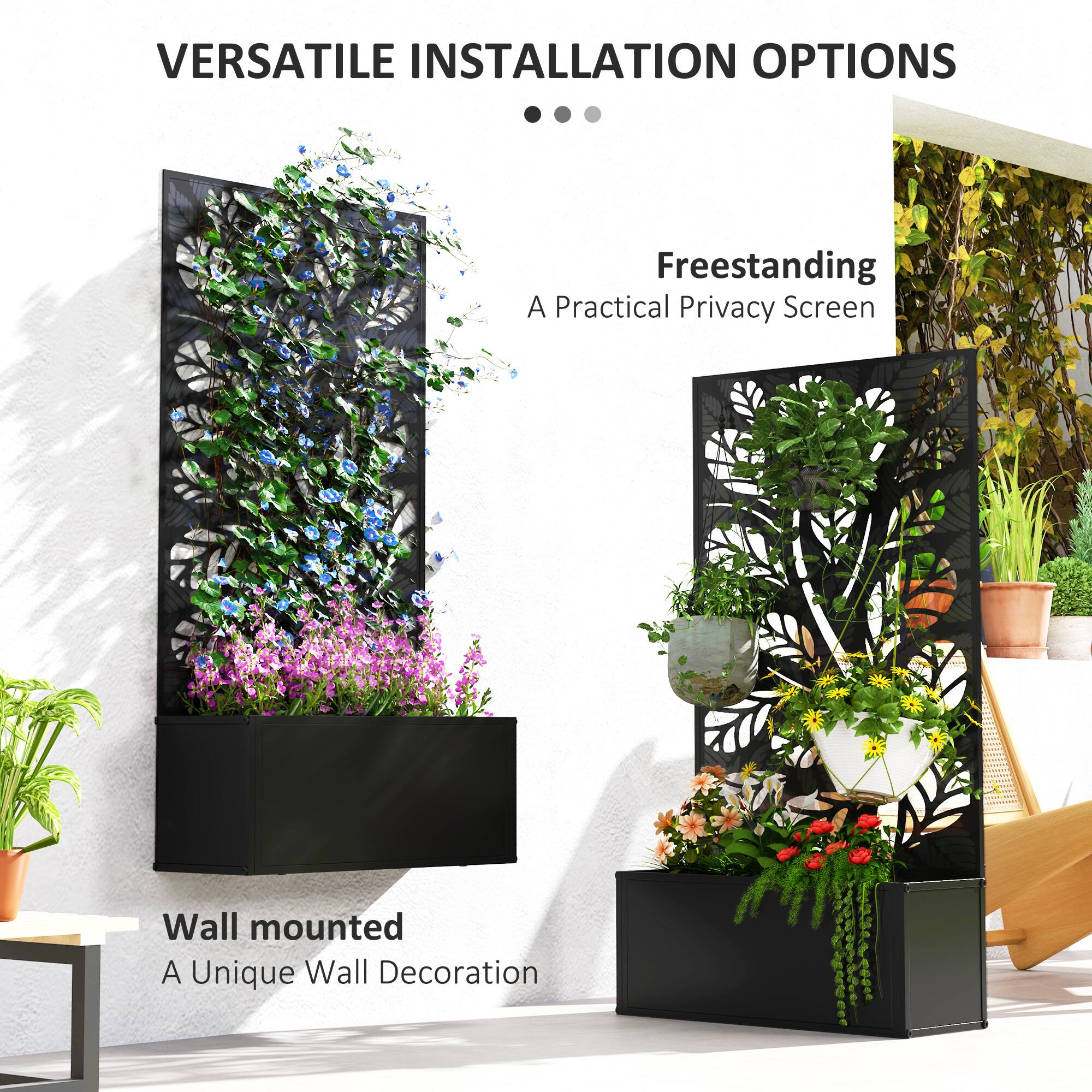 VERSATILE INSTALLATION OPTIONS

Freestanding - A Practical Privacy Screen
Wall mounted - A Unique Wall Decoration