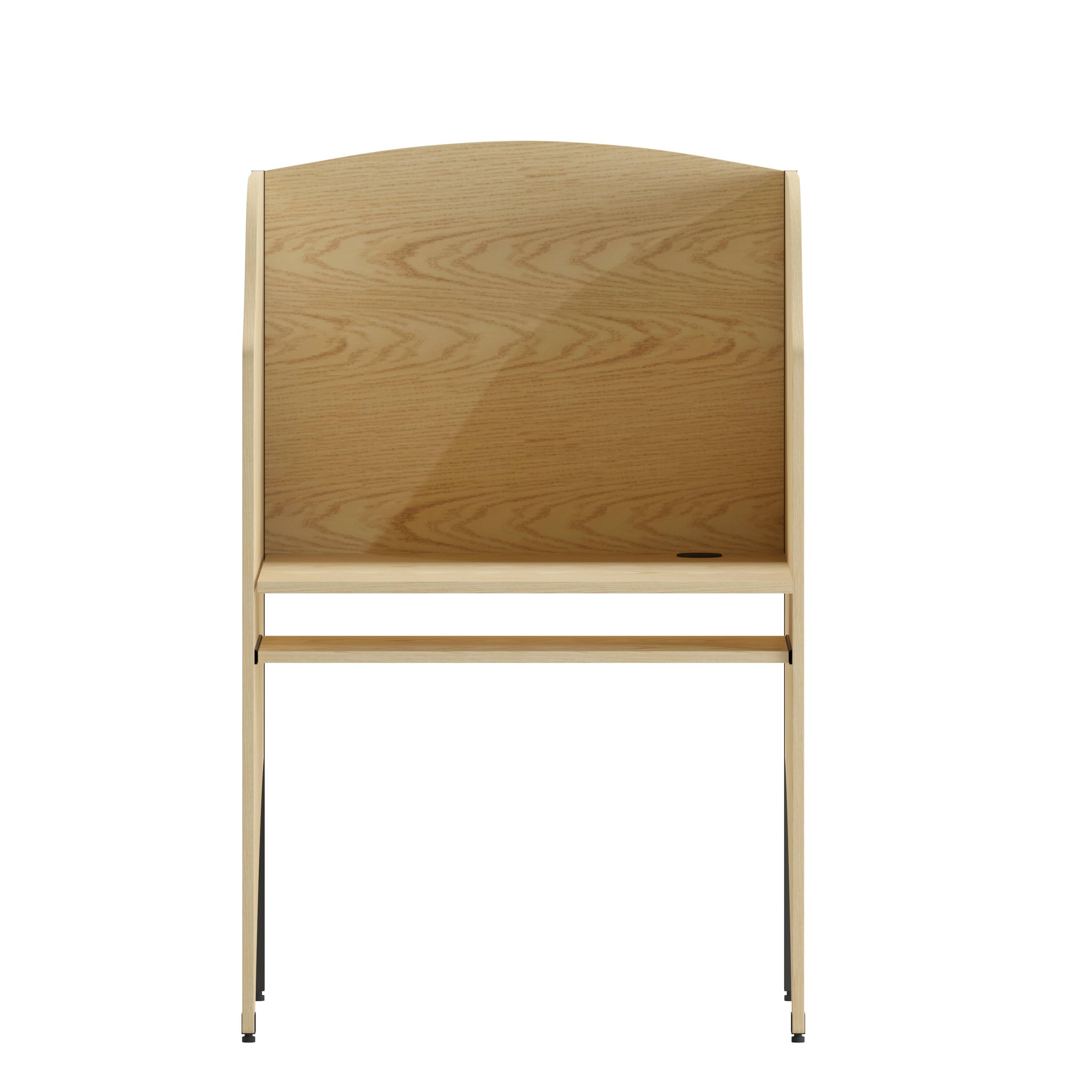 Alt View 9. Emma + Oliver - Starter Study Carrel Home School Furniture - Oak.