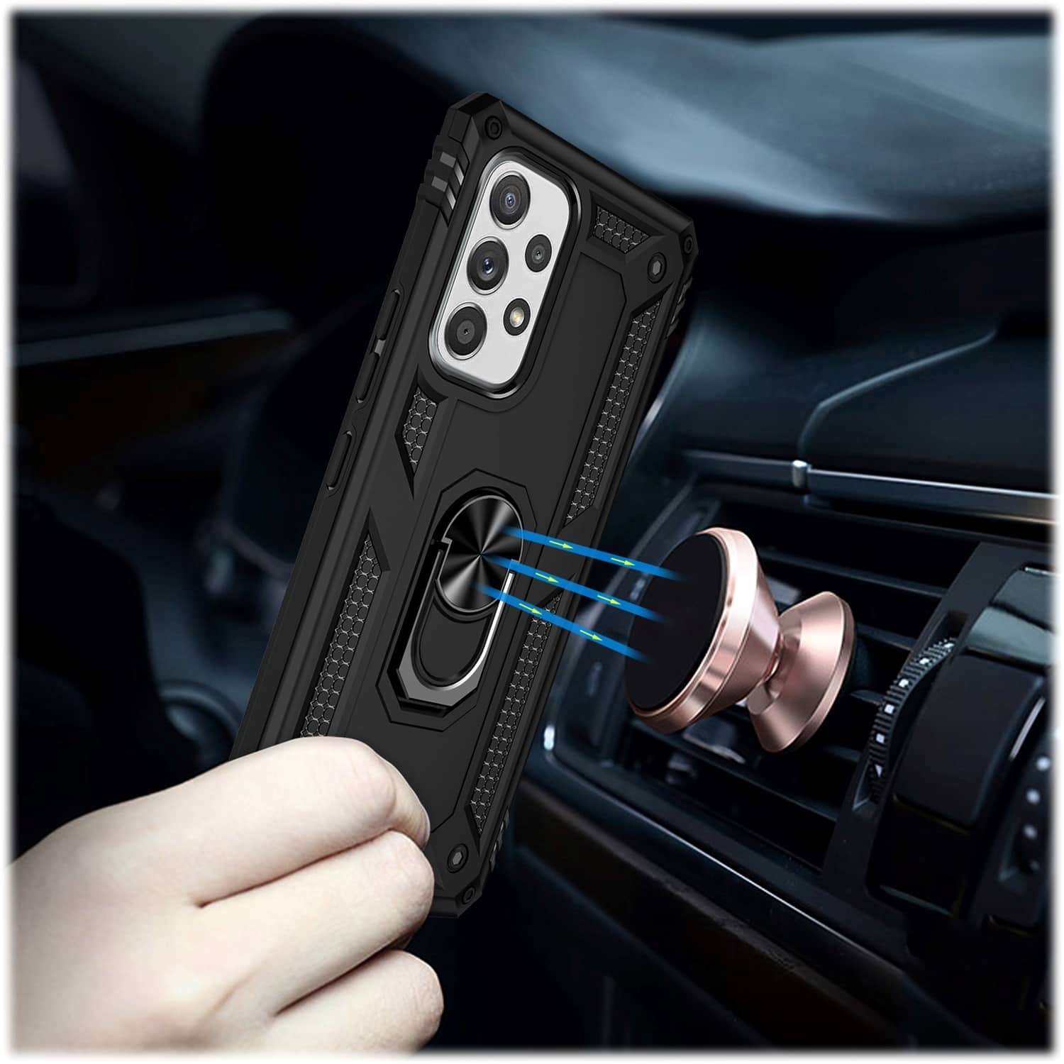 Alt View 16. SaharaCase - Military Kickstand Case for Samsung Galaxy A53 5G - Black.