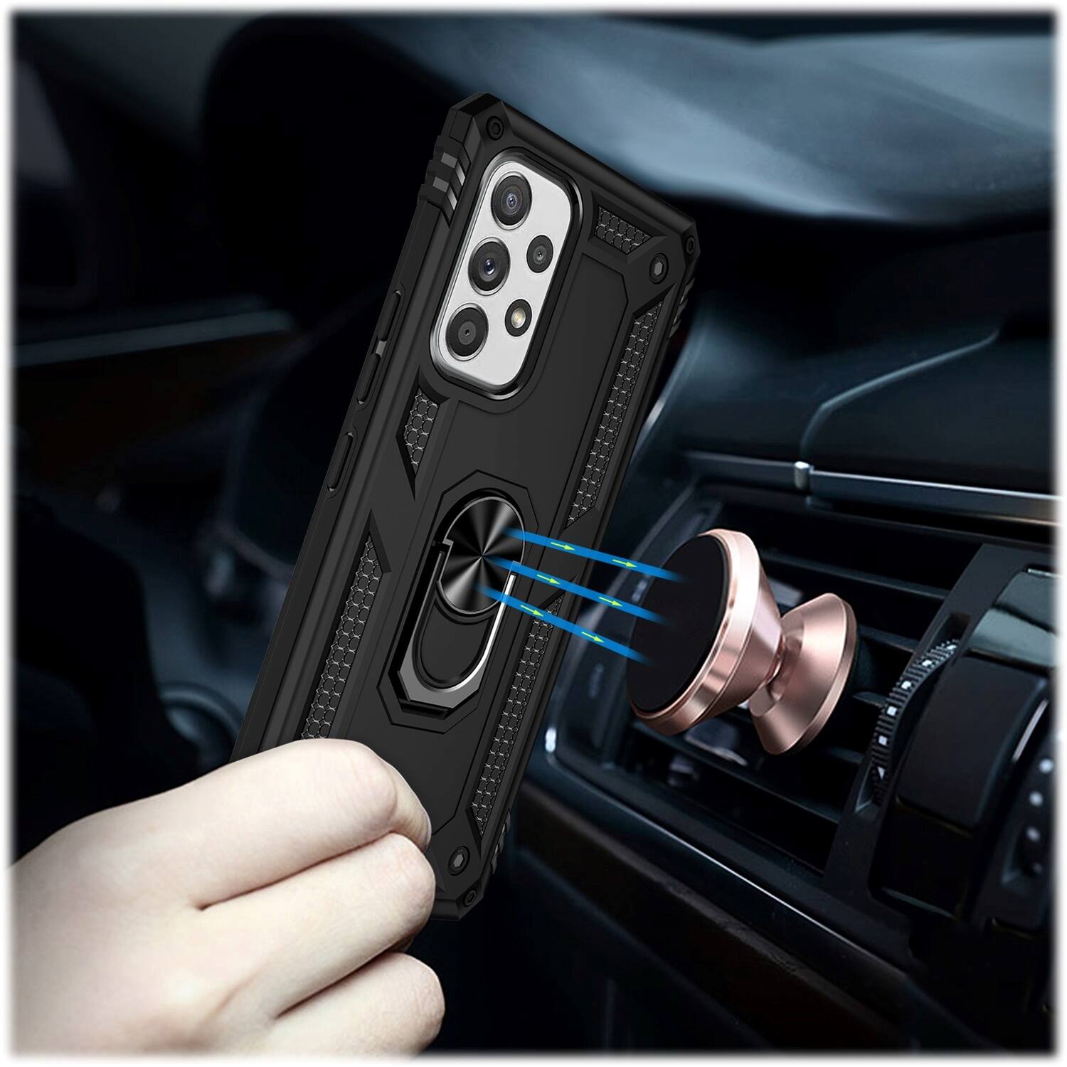 Alt View 16. SaharaCase - Military Kickstand Case for Samsung Galaxy A53 5G - Black.