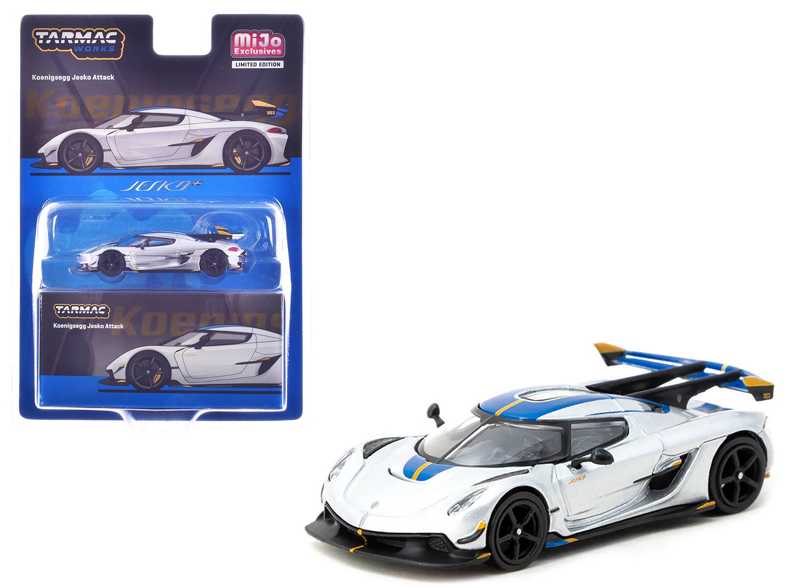 TARMAC WORKS  
Koenigsegg Jesko Attack  

MiJo  
Exclusives  
LIMITED EDITION  

Koenigsegg Jesko Attack