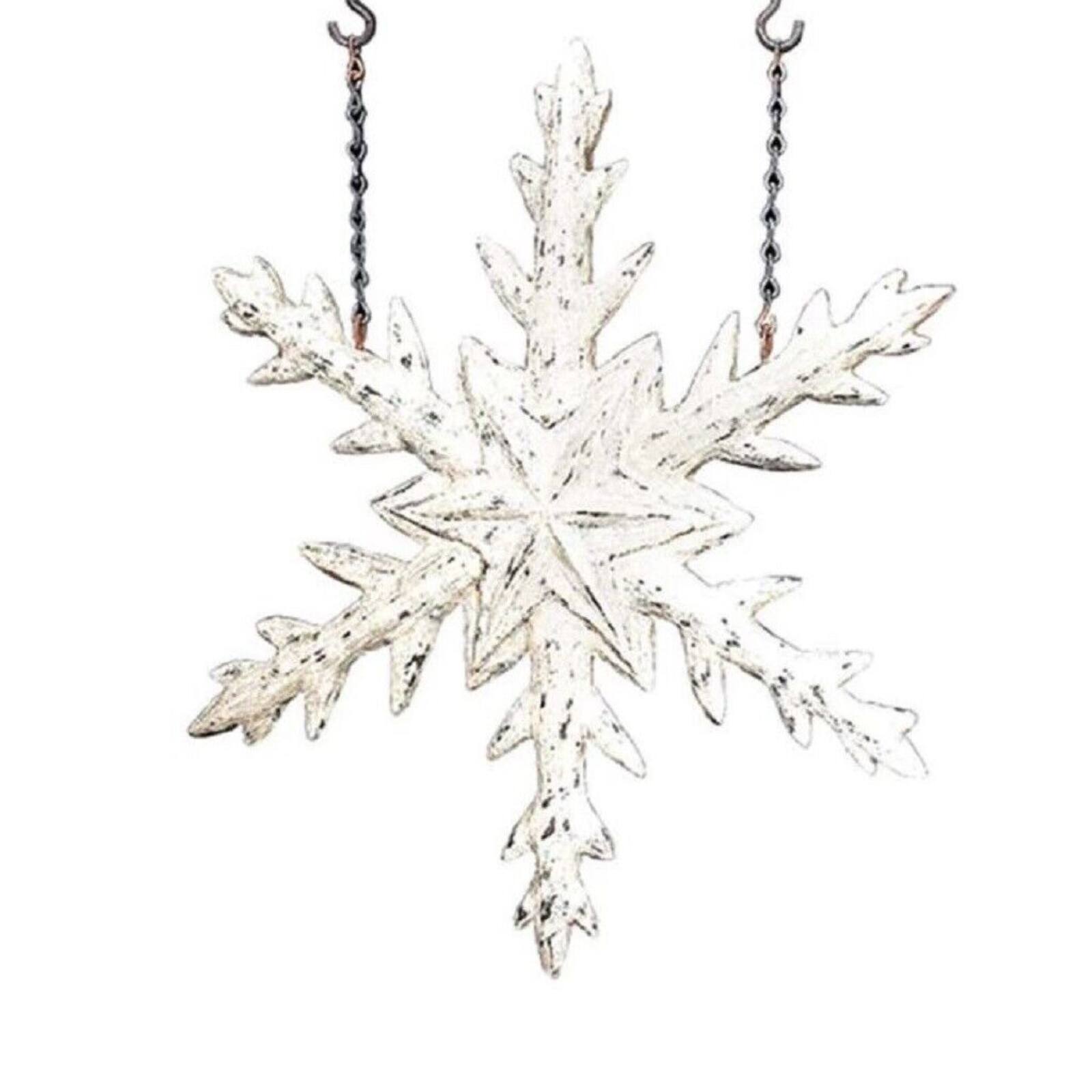 K&K Interiors - Snowflake Christmas Arrow Replacement Sign 13 inch - Arrow Sold Separately - White price history on PriceWatchPro