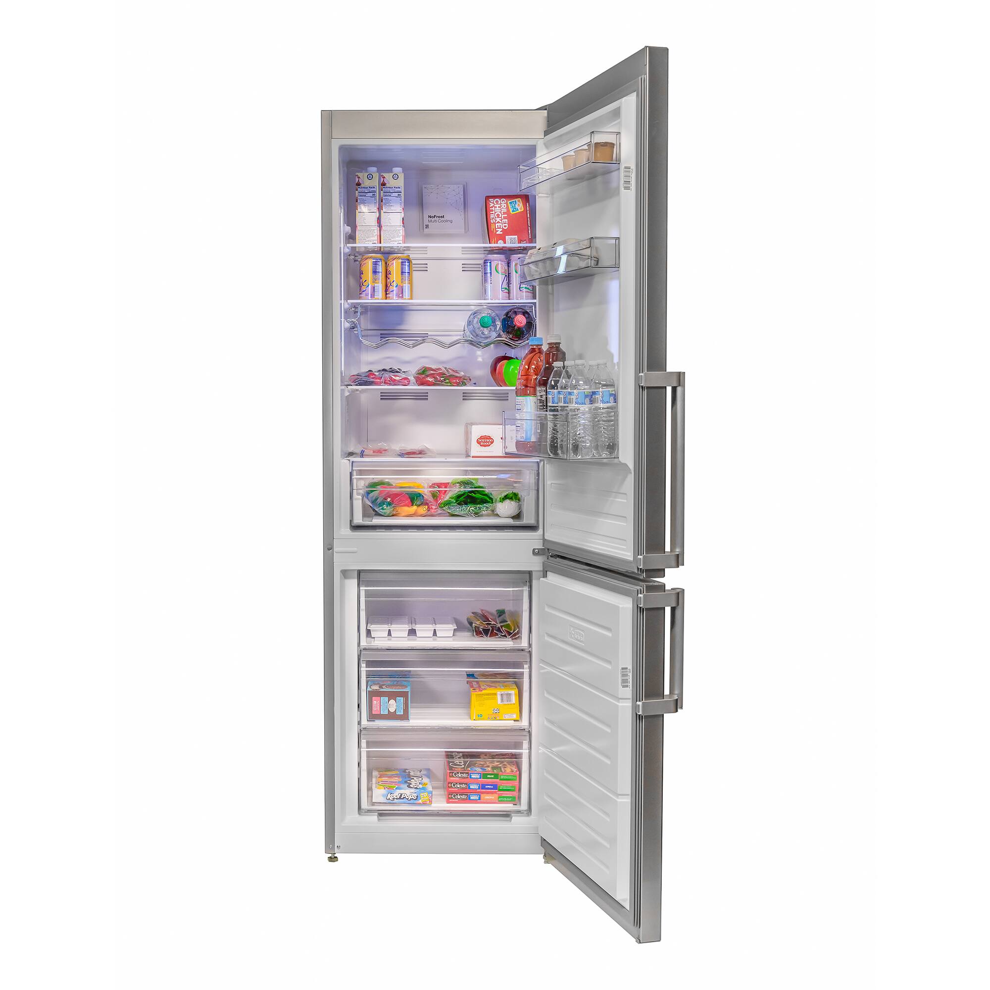Angle. Conserv - Conserv 12 Cu. Ft. Garage Ready Bottom-Freezer Refrigerator No Frost Wine Rack ENERGY STAR 110 V - Stainless.