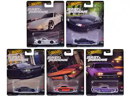 "Fast & Furious" 2025 5 piece Set K Die Cast Model Cars by Hot Wheels